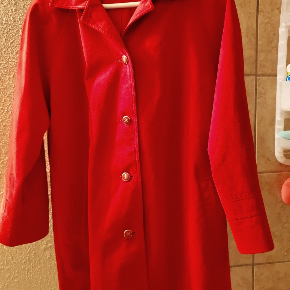 Vintage Women's Red ULTRASUEDE brand fabric M/L